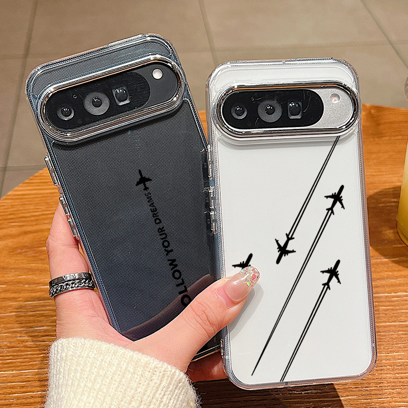 Phone Cases Pixel 10 Pro - Airplane Line Pattern TPU Phone Case