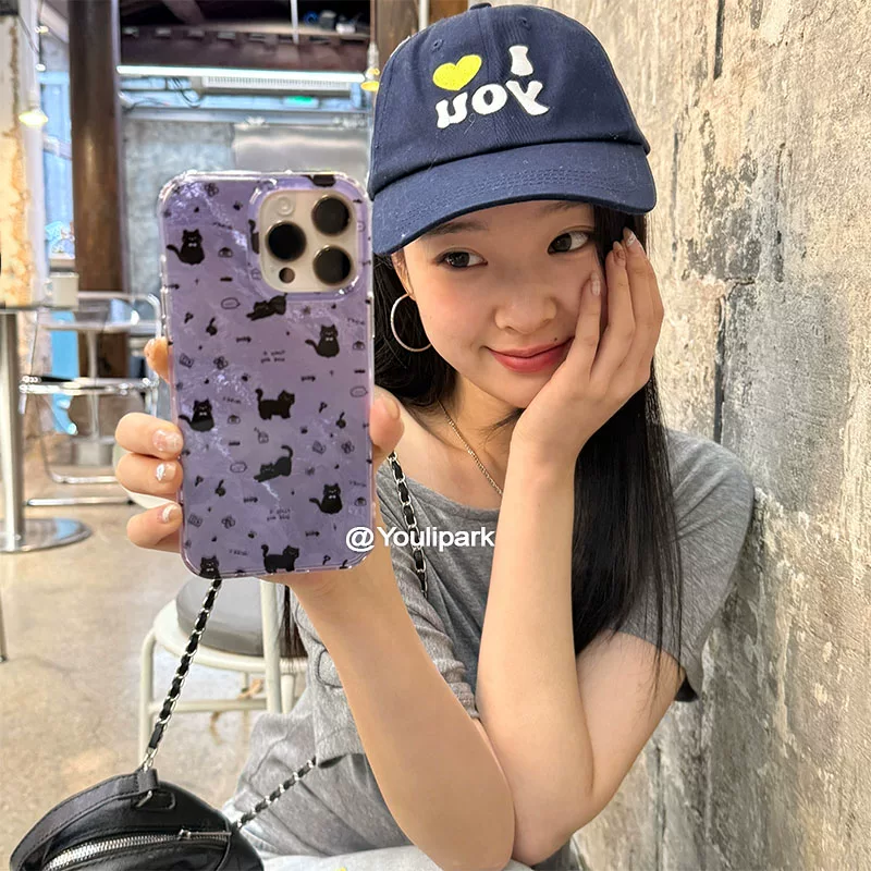 Phone Cases Cool Girl - Ins Cute Girl Flower Purple Full