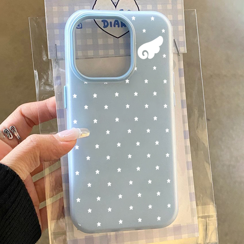 Phone Cases Redmi - Korean Cute Aesthetics Star Angel Wings