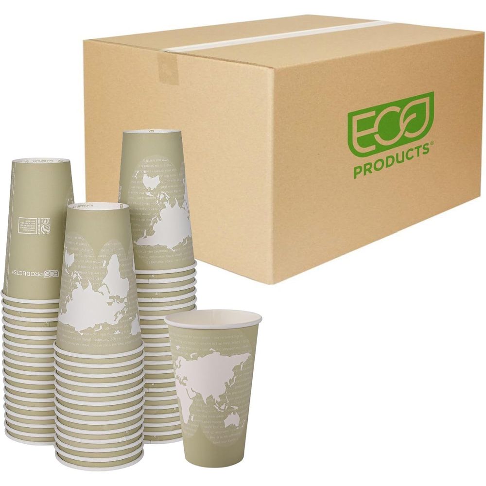 Biodegradable Eco Case - Large 16oz Biodegradable Coffee Cups, Case