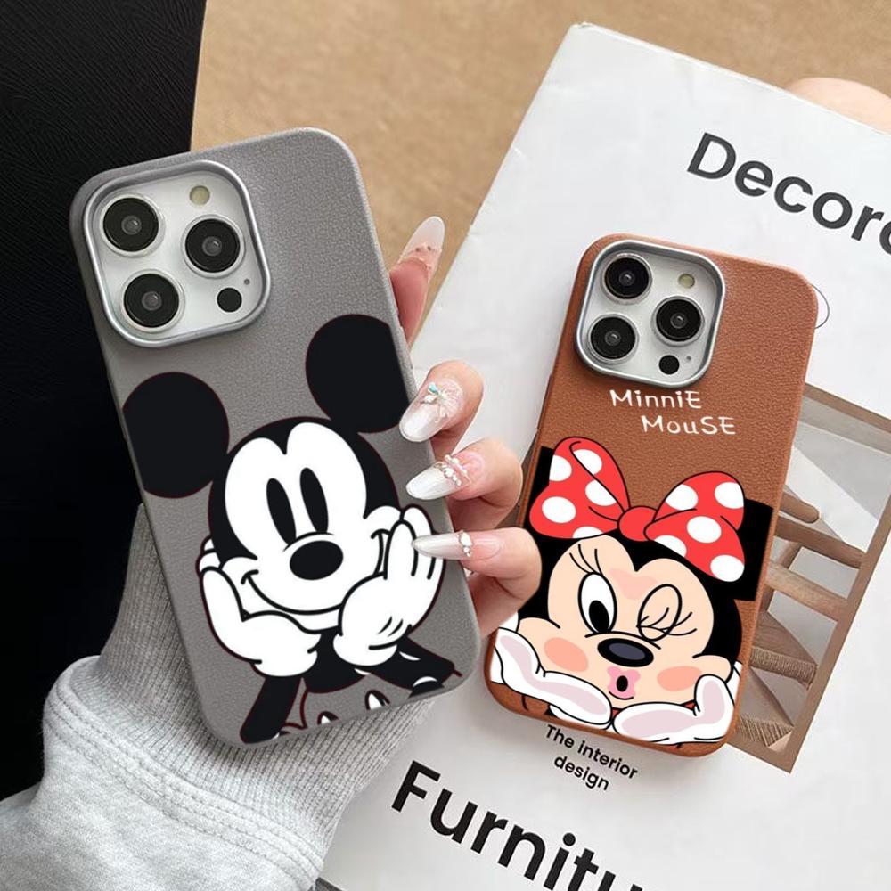 Phone Cases Leather - Cute cartoon M-Mickey leather phone case