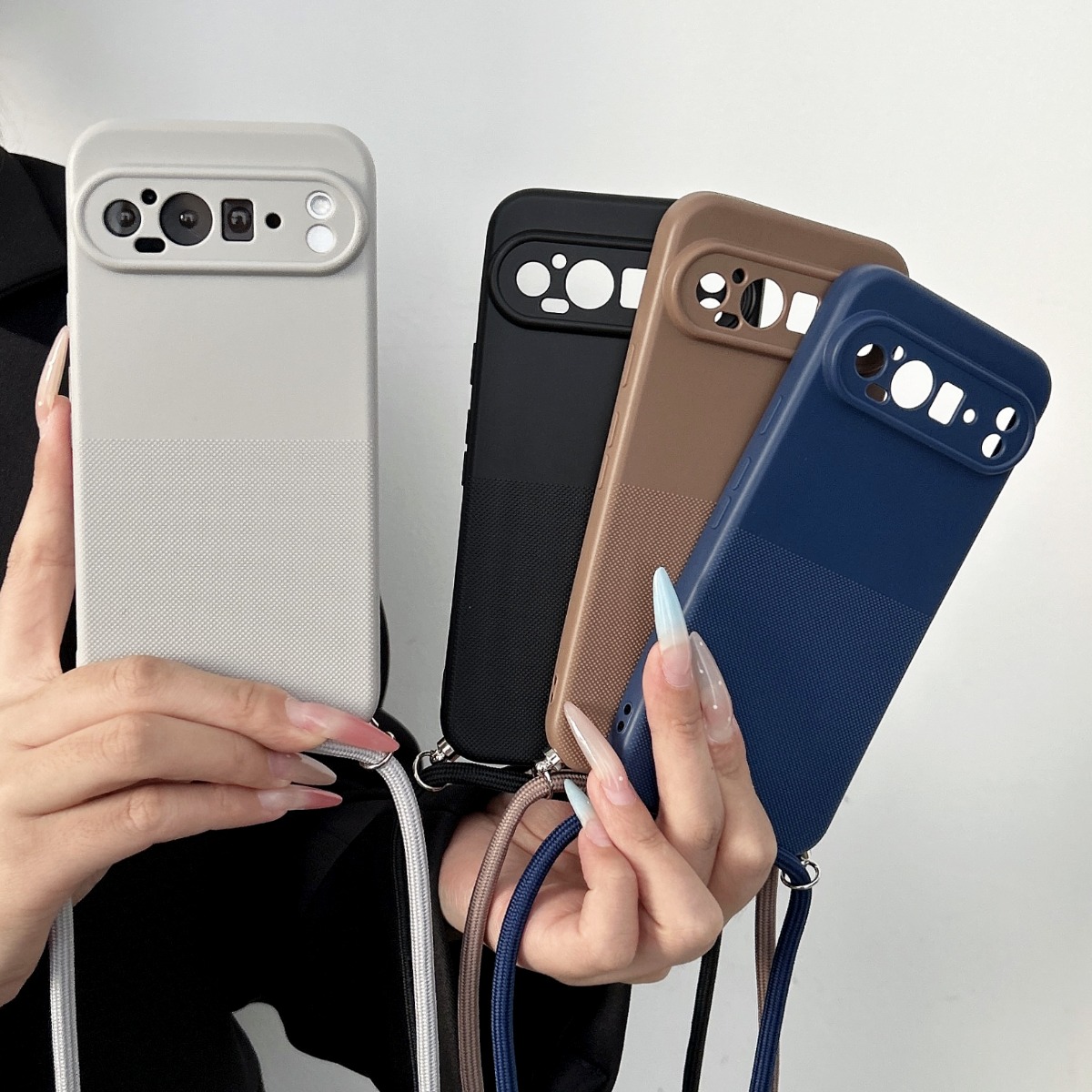 Phone Cases Pixel 10 Pro - Crossbody Lanyard Strap Matte TPU Phone