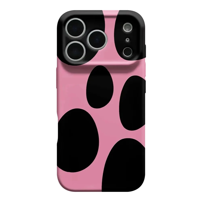 Phone Cases For Iphone 13 - Korean Ins Pink & Black Spots