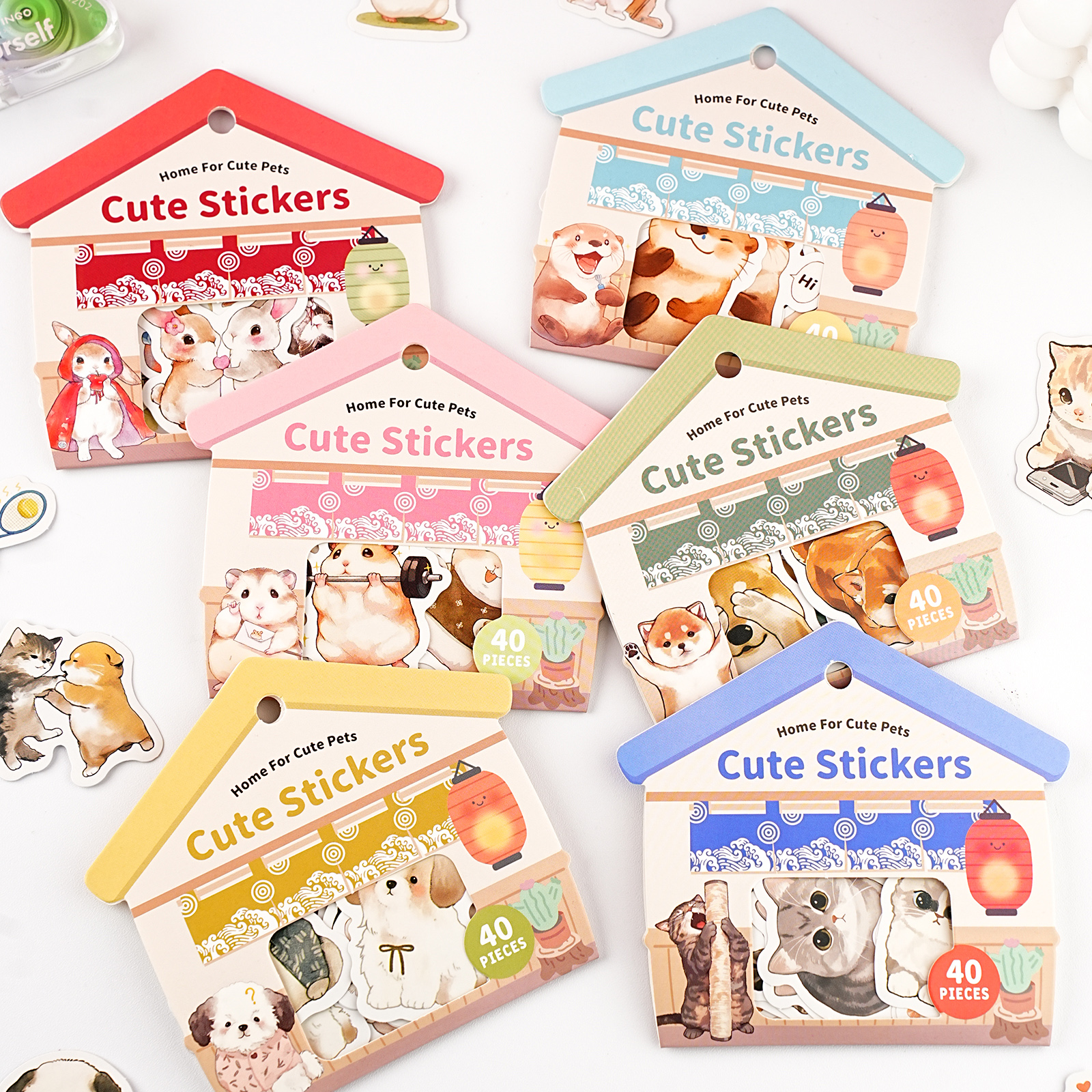 Phone Cases Kids - 40pcs Cute Animal House Sticker Set