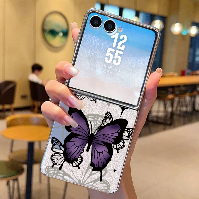 Purple Butterfly PU Leather Ph – Phone Cases Leather recenzja i cena