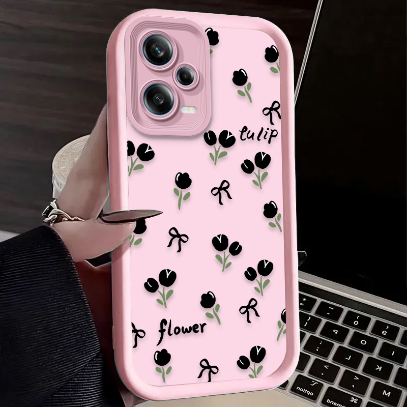 Black Flowers Pattern Phone Ca – Phone Cases Redmi recenzja i cena