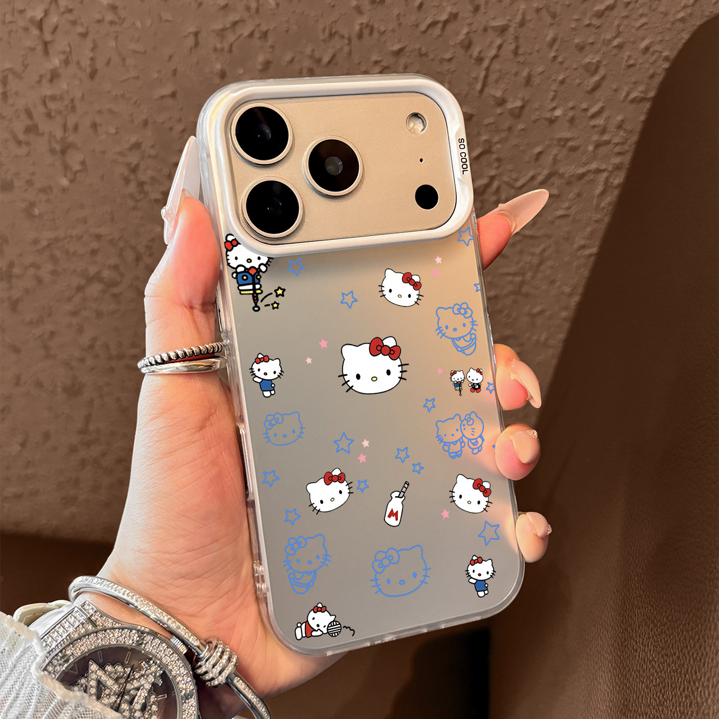 Cute Blue Hello Kitty Pattern  – Phone Cases Hello Kitty recenzja i cena