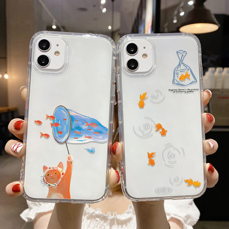 Lovely Fishes Clear Phone Case – Phone Cases Durable recenzja i cena