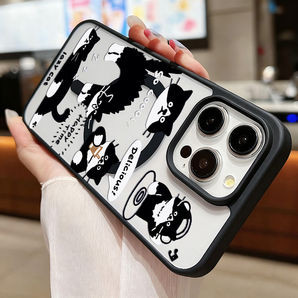 Funny Black Cat Wireless Charg – Phone Cases Quirky recenzja i cena