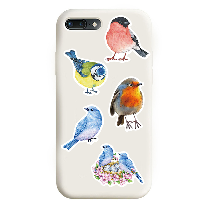 50PCS Watercolor Bird Graffiti – Phone Cases Kids recenzja i cena