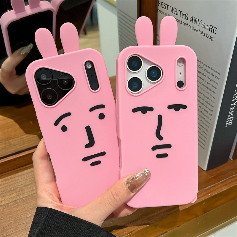 Kawaii 3D Funny Cartoon Pink E – Phone Cases Quirky recenzja i cena