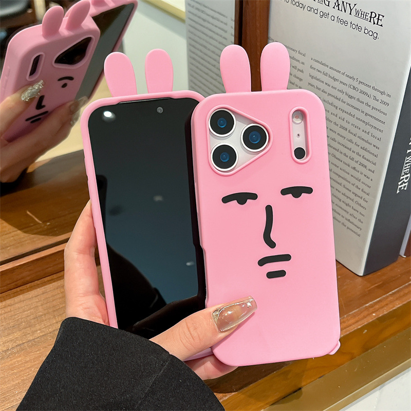 Kawaii 3D Funny Cartoon Pink E – Phone Cases Quirky recenzja i cena