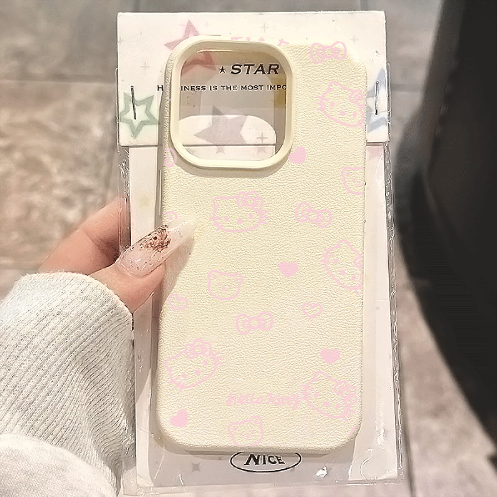 Cute HelloKitty Pink Line Cat  – Phone Cases Hello Kitty recenzja i cena