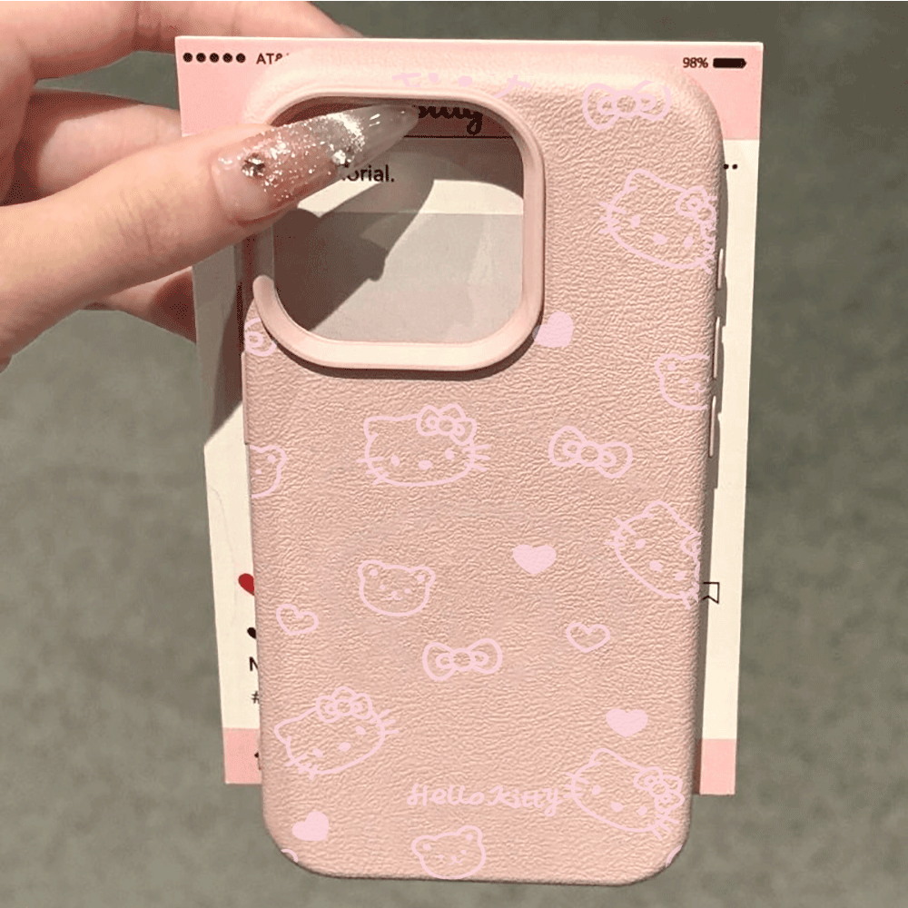 Cute HelloKitty Pink Line Cat  – Phone Cases Hello Kitty recenzja i cena