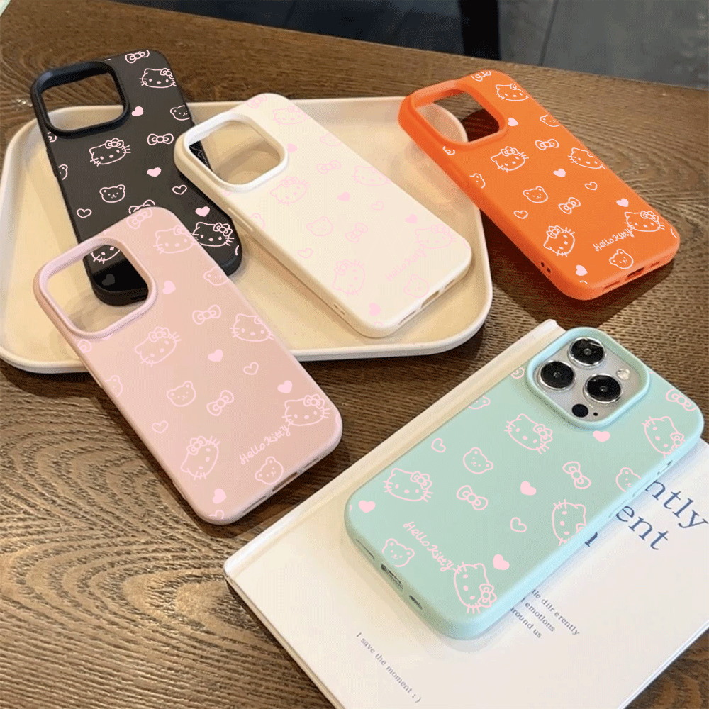 Cute HelloKitty Pink Line Cat  – Phone Cases Hello Kitty recenzja i cena