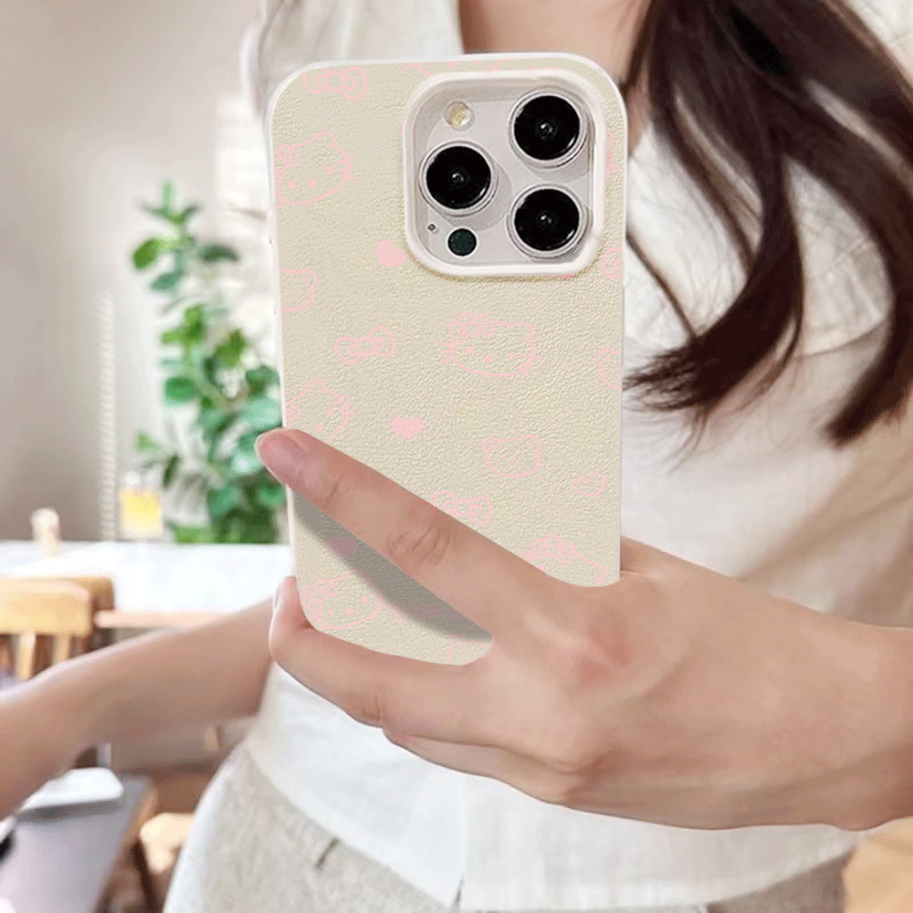 Cute HelloKitty Pink Line Cat  – Phone Cases Hello Kitty recenzja i cena