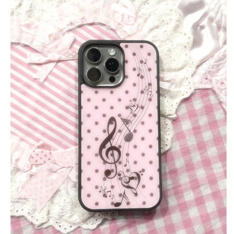 Korean ins Pink Brown Polka Do – Phone Cases Cool Girl recenzja i cena
