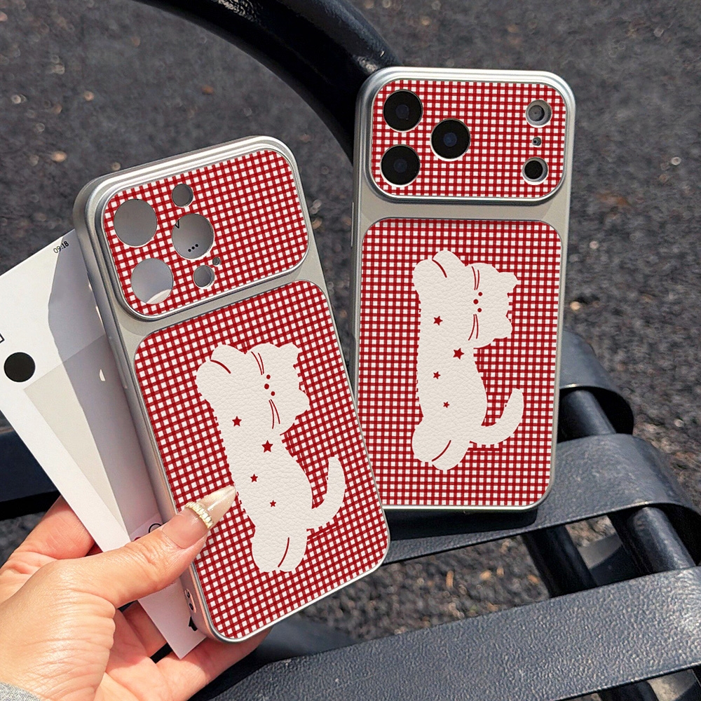 Leather Cute Pets Cat Pink Bac – Phone Cases Leather recenzja i cena