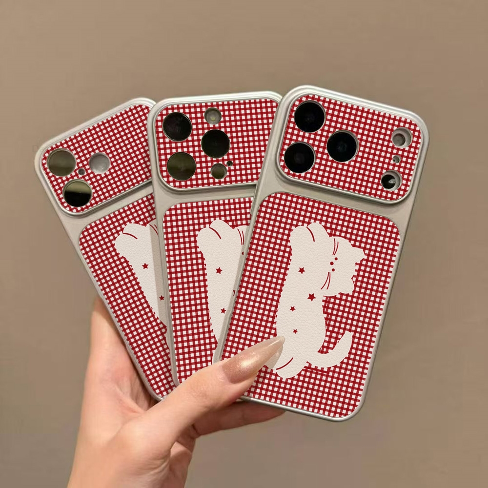 Leather Cute Pets Cat Pink Bac – Phone Cases Leather recenzja i cena