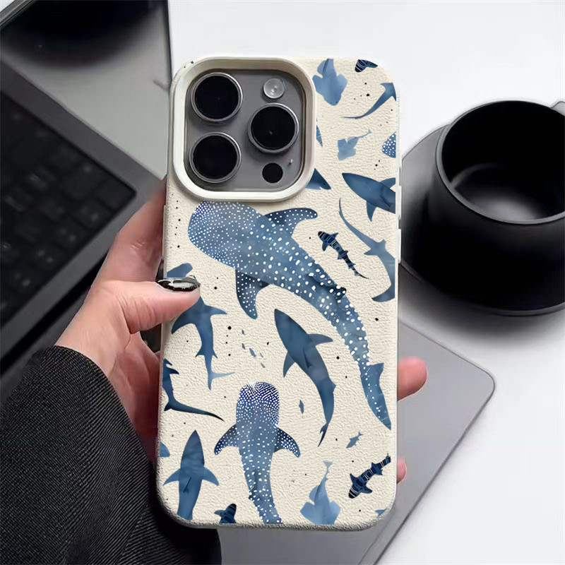 Ocean Shark Whale Pattern Phon – Phone Cases Leather recenzja i cena