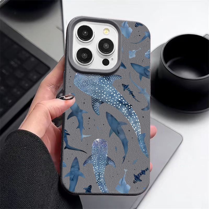 Ocean Shark Whale Pattern Phon – Phone Cases Leather recenzja i cena