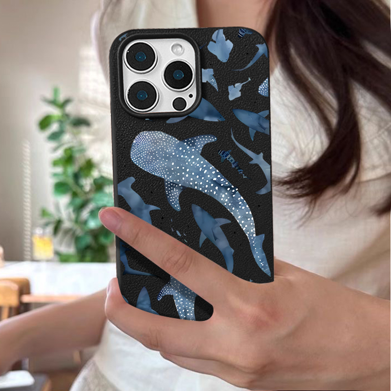 Ocean Shark Whale Pattern Phon – Phone Cases Leather recenzja i cena