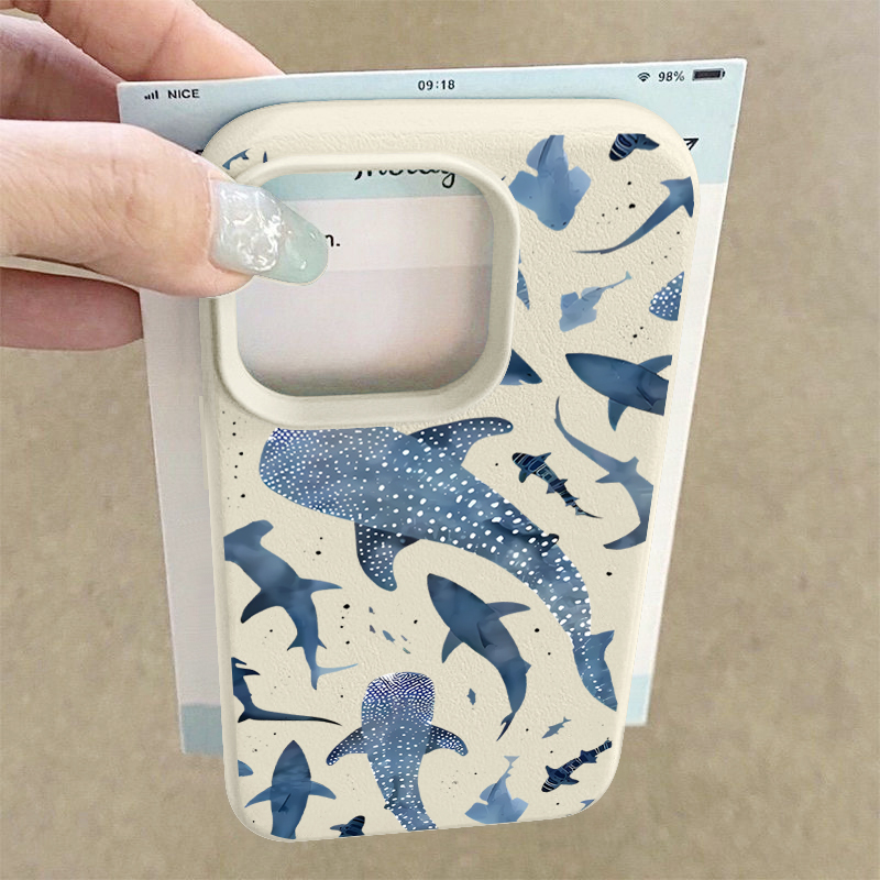 Ocean Shark Whale Pattern Phon – Phone Cases Leather recenzja i cena