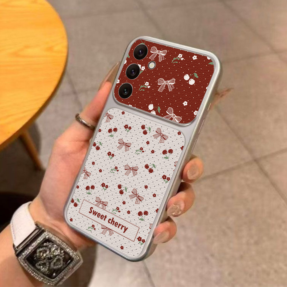 Red Cherry Bow And Flower Leat – Phone Cases Leather recenzja i cena