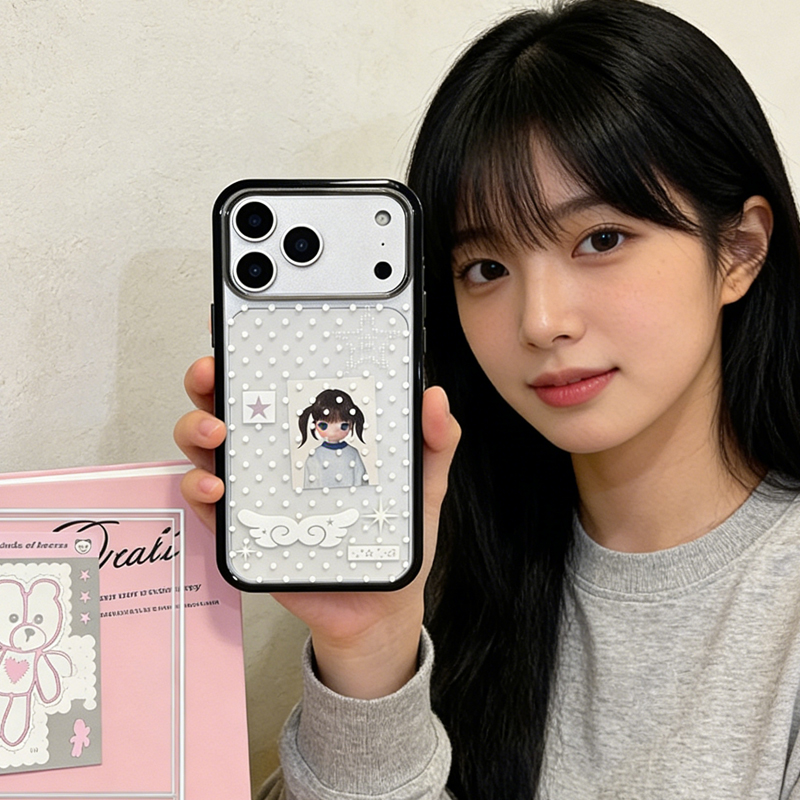 Ins Korean Girl Polka Dots Win – Phone Cases Cool Girl recenzja i cena