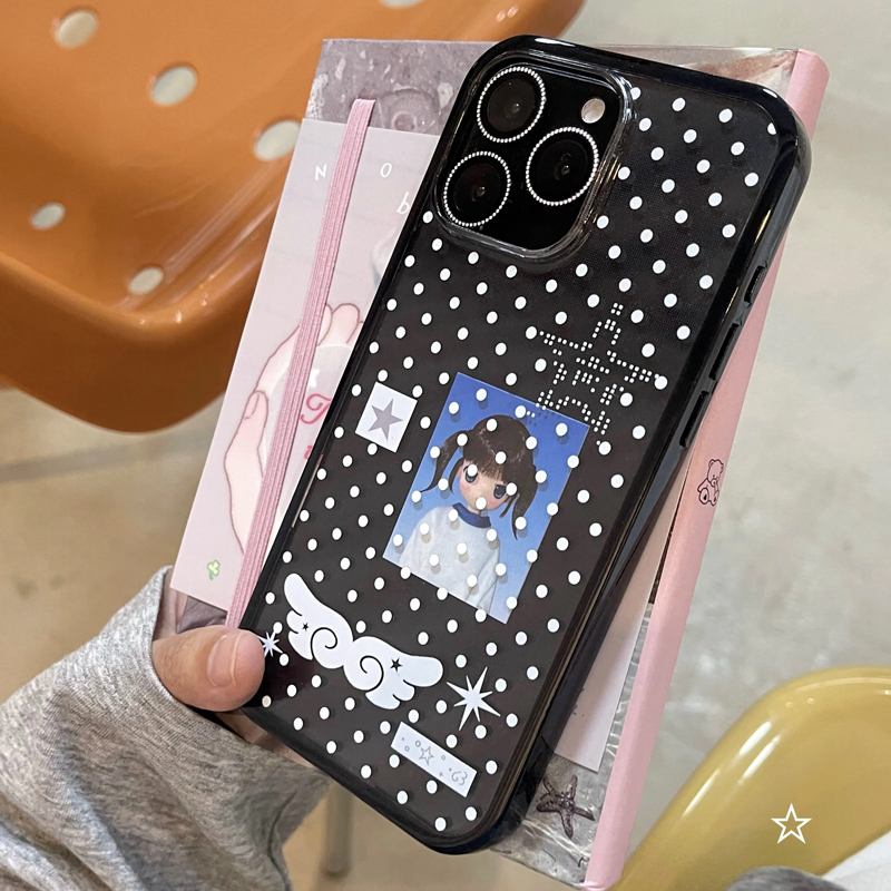 Ins Korean Girl Polka Dots Win – Phone Cases Cool Girl recenzja i cena