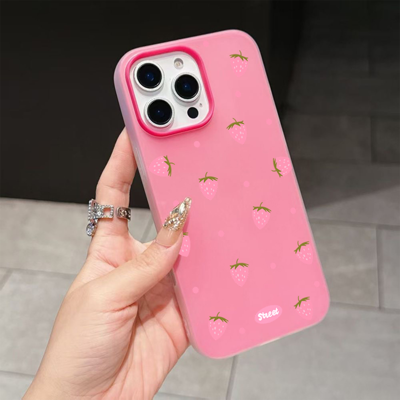 Sweet Pink Strawberry Pattern  – Phone Cases Durable recenzja i cena