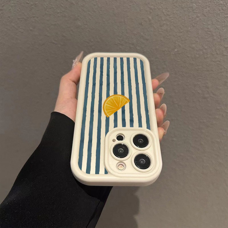 Striped Lemon Slice Pattern Ph – Phone Cases For Iphone 13 recenzja i cena
