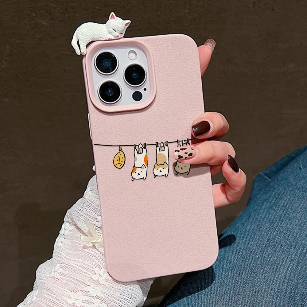 3D Cute Cartoon Cat Leather Ca – Phone Cases Leather recenzja i cena