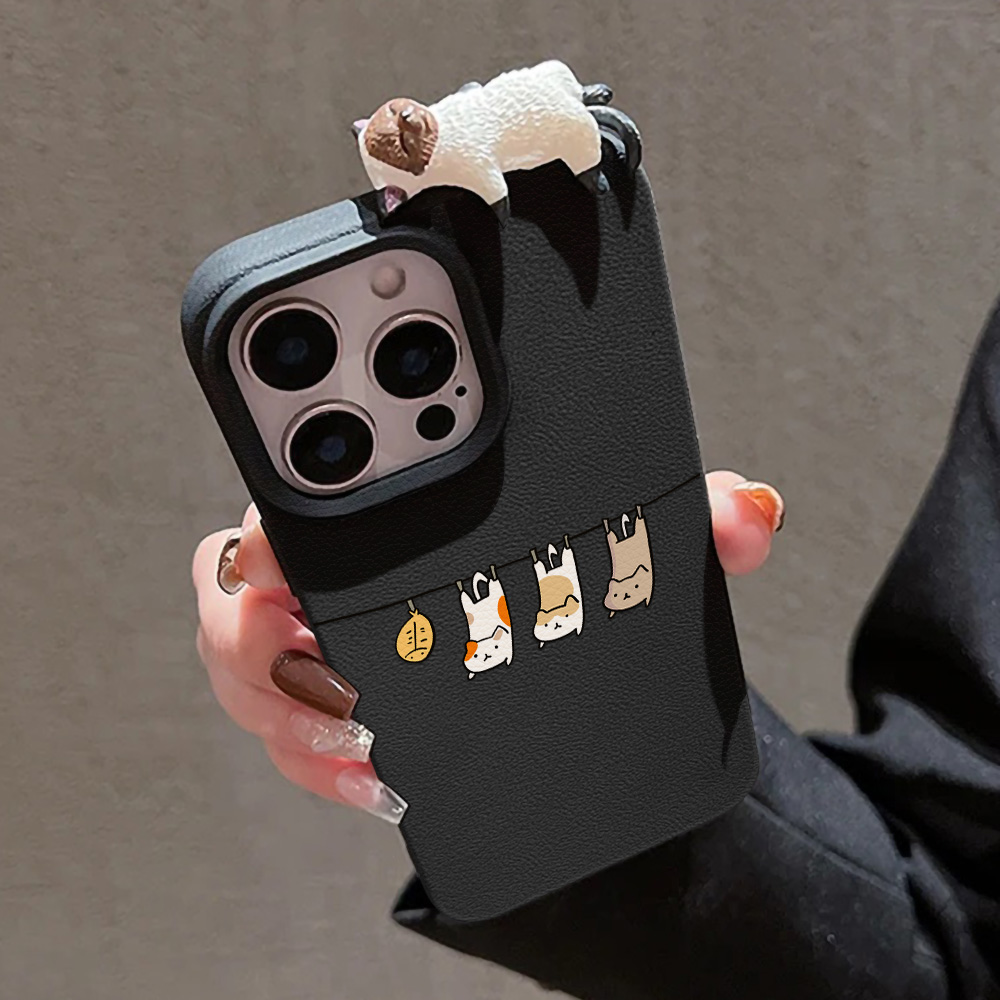 3D Cute Cartoon Cat Leather Ca – Phone Cases Leather recenzja i cena