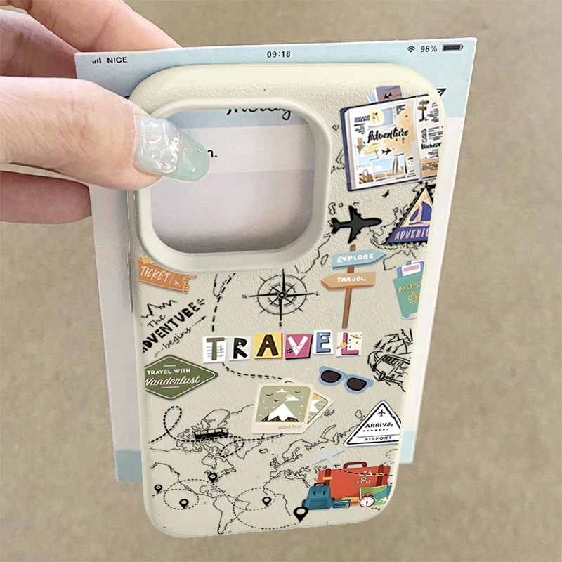 Travel Map Pattern Phone Case  – Phone Cases Leather recenzja i cena