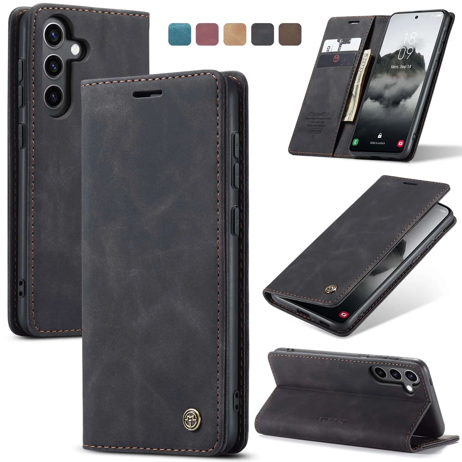 Retro Leather Flip Case For Sa – Leather Folio Wallet Case recenzja i cena