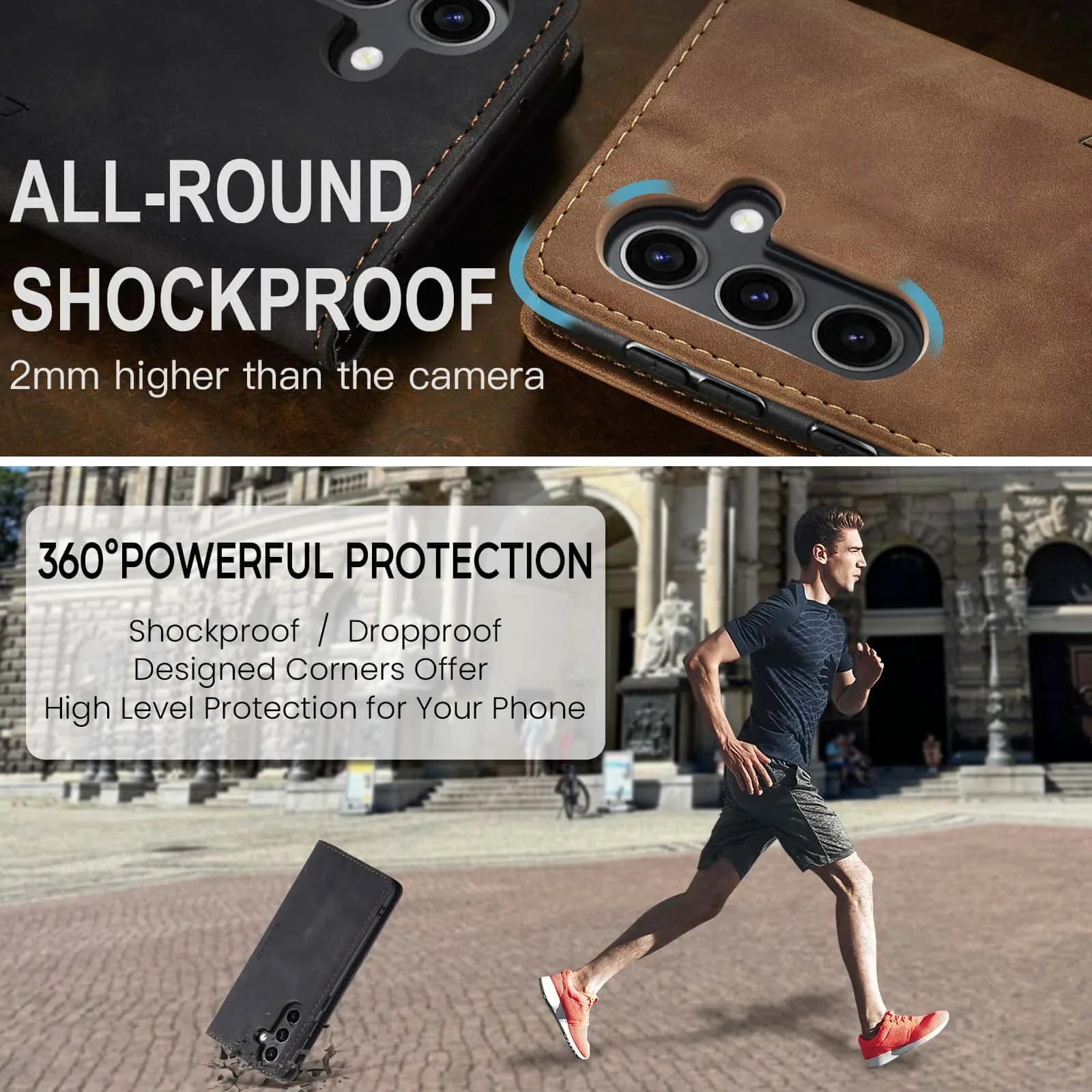 Retro Leather Flip Case For Sa – Leather Folio Wallet Case recenzja i cena