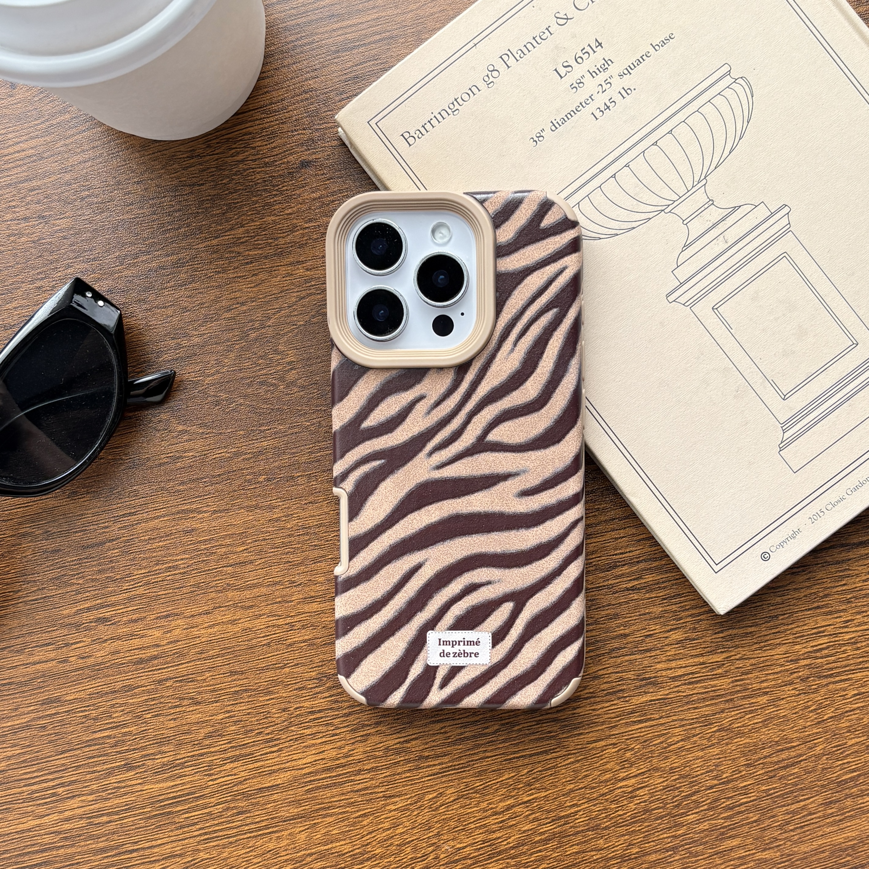 Retro Brown Faux Leather Zebra – Phone Cases Zebra recenzja i cena