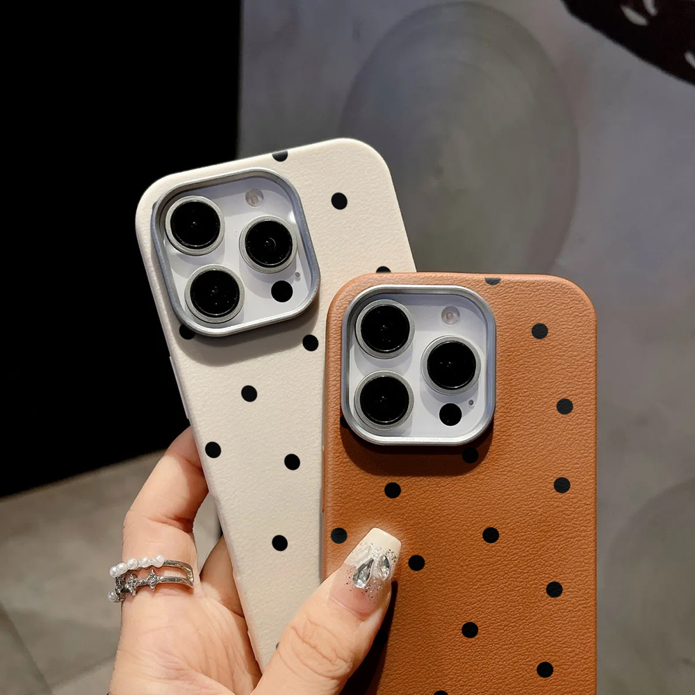 Minimalist Black Polka Dot Pho – Phone Cases Leather recenzja i cena