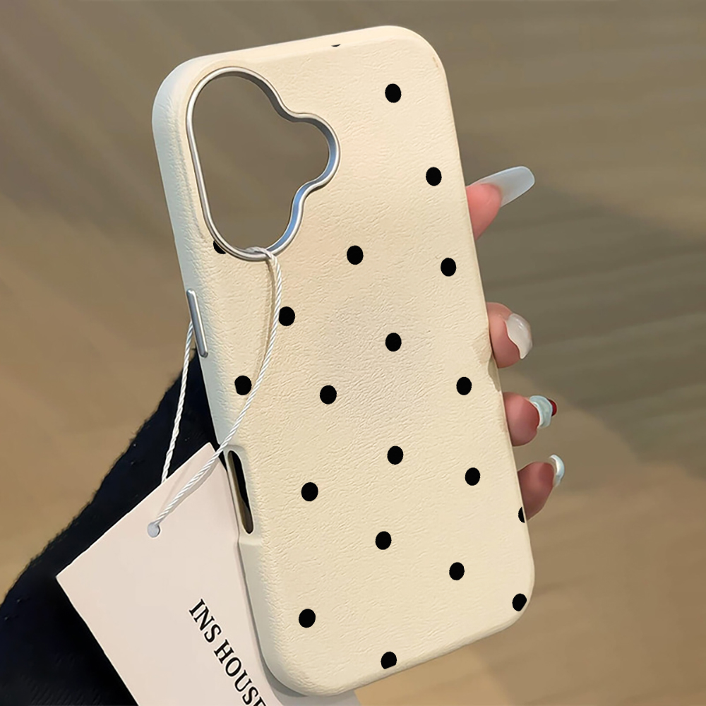 Minimalist Black Polka Dot Pho – Phone Cases Leather recenzja i cena