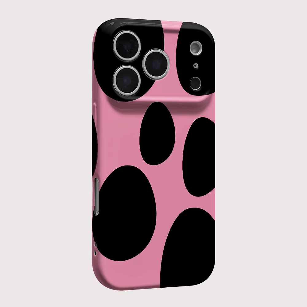 Korean Ins Pink & Black Spots  – Phone Cases For Iphone 13 recenzja i cena