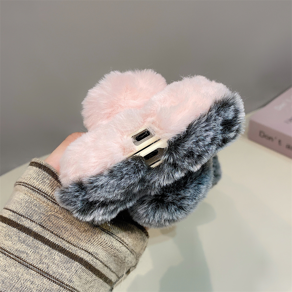 Cute Rabbit Ears Fluffy Stand  – Phone Cases Samsung recenzja i cena