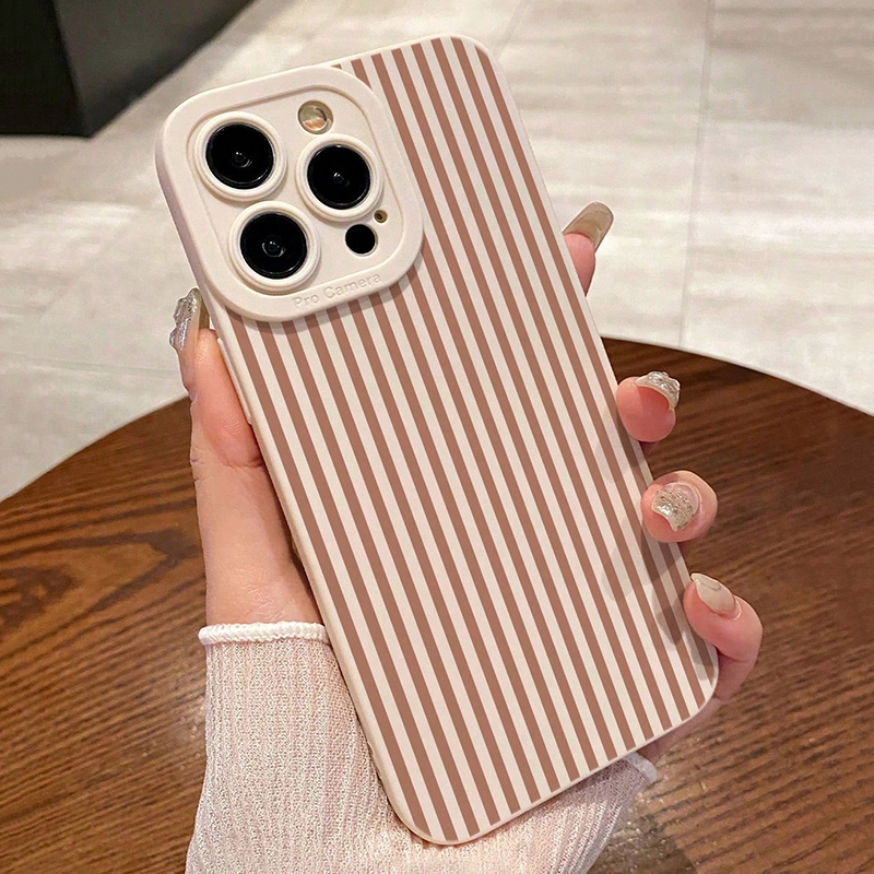 Pink Striped Painted Anti-Drop – Phone Cases For Iphone 13 recenzja i cena