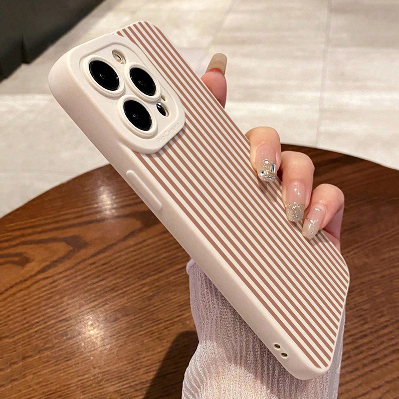 Pink Striped Painted Anti-Drop – Phone Cases For Iphone 13 recenzja i cena