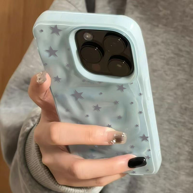 Minimalist Gray-Blue Star Wave – Phone Cases Durable recenzja i cena