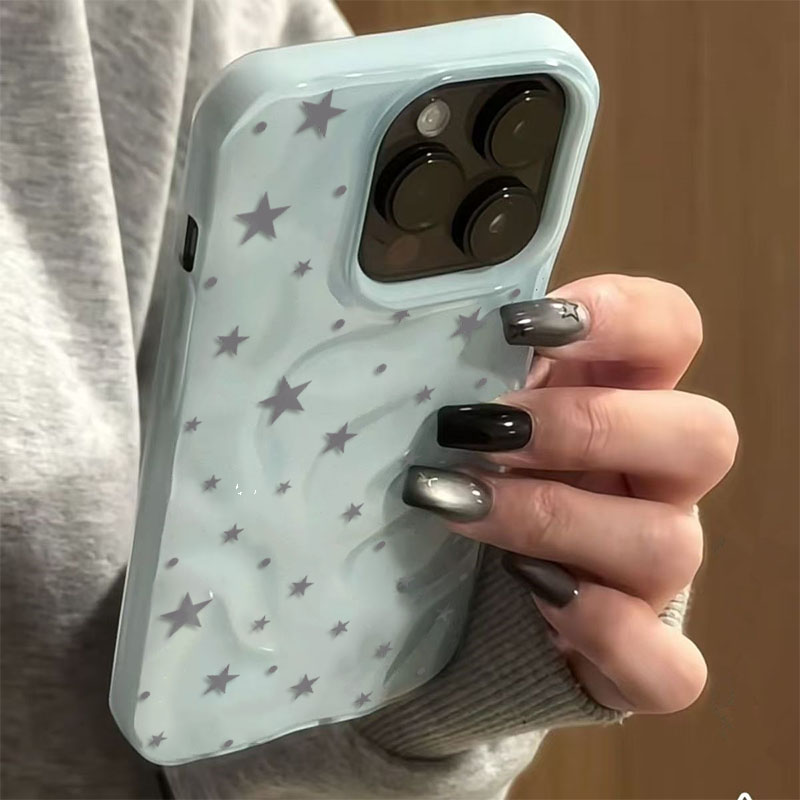 Minimalist Gray-Blue Star Wave – Phone Cases Durable recenzja i cena