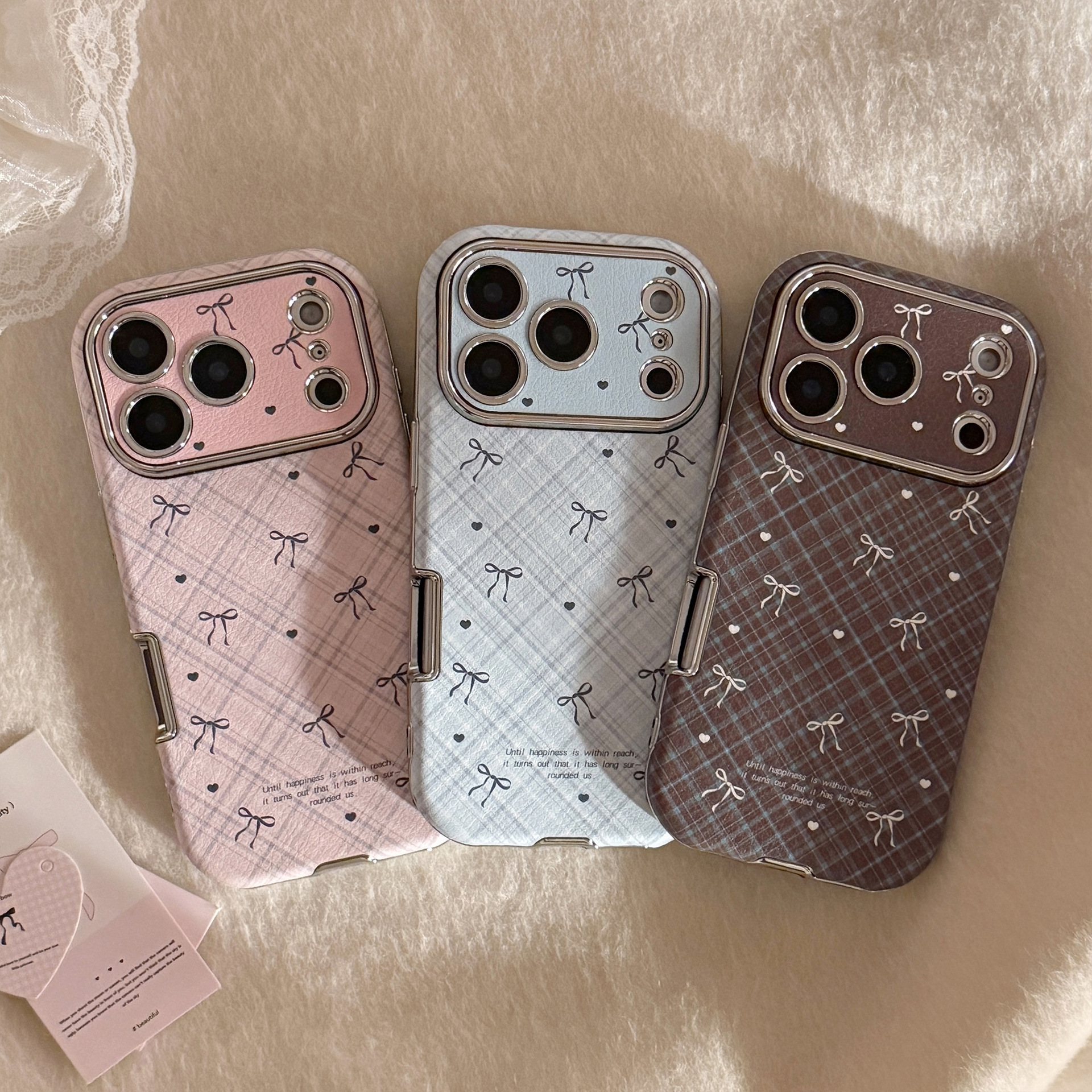 Korean Retro Plaid Grid Patter – Phone Cases Leather recenzja i cena
